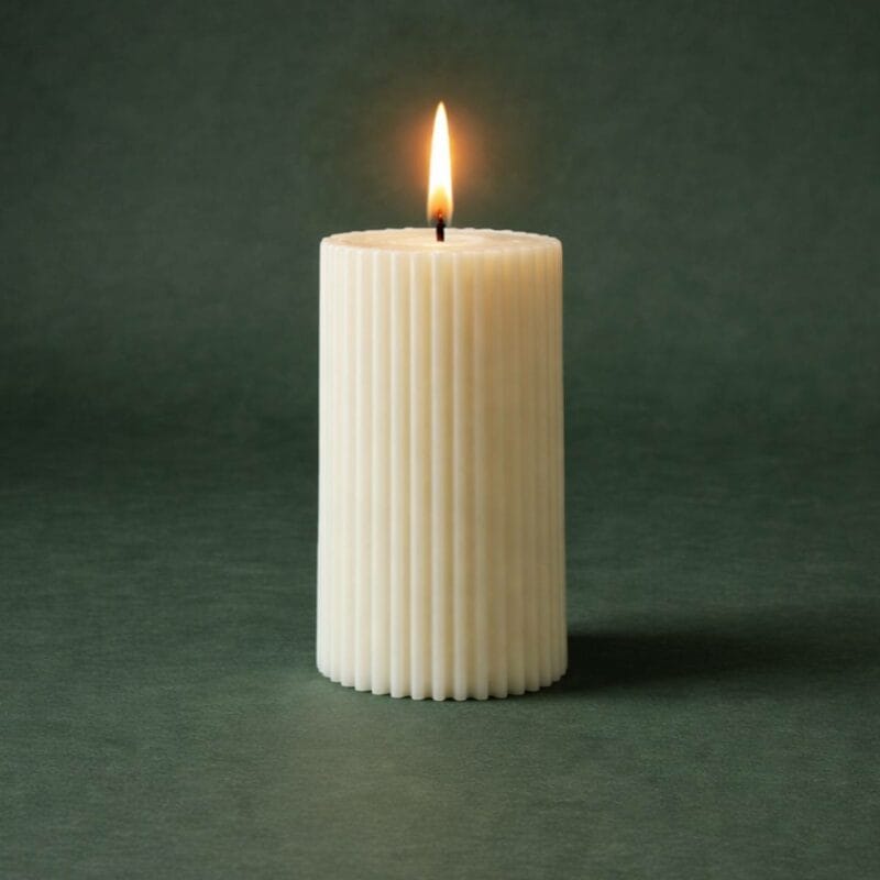 Rillenkerze Klassik aus hochwertigem Wachs