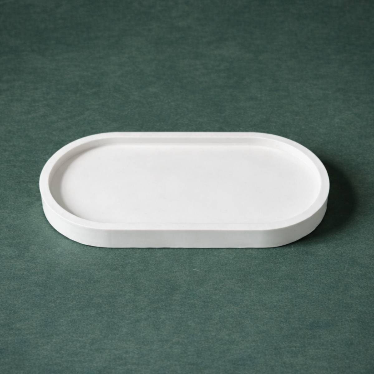 Deko Tablett klein in Weiß