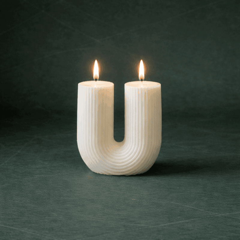 Doppelkerze in elegantem Design