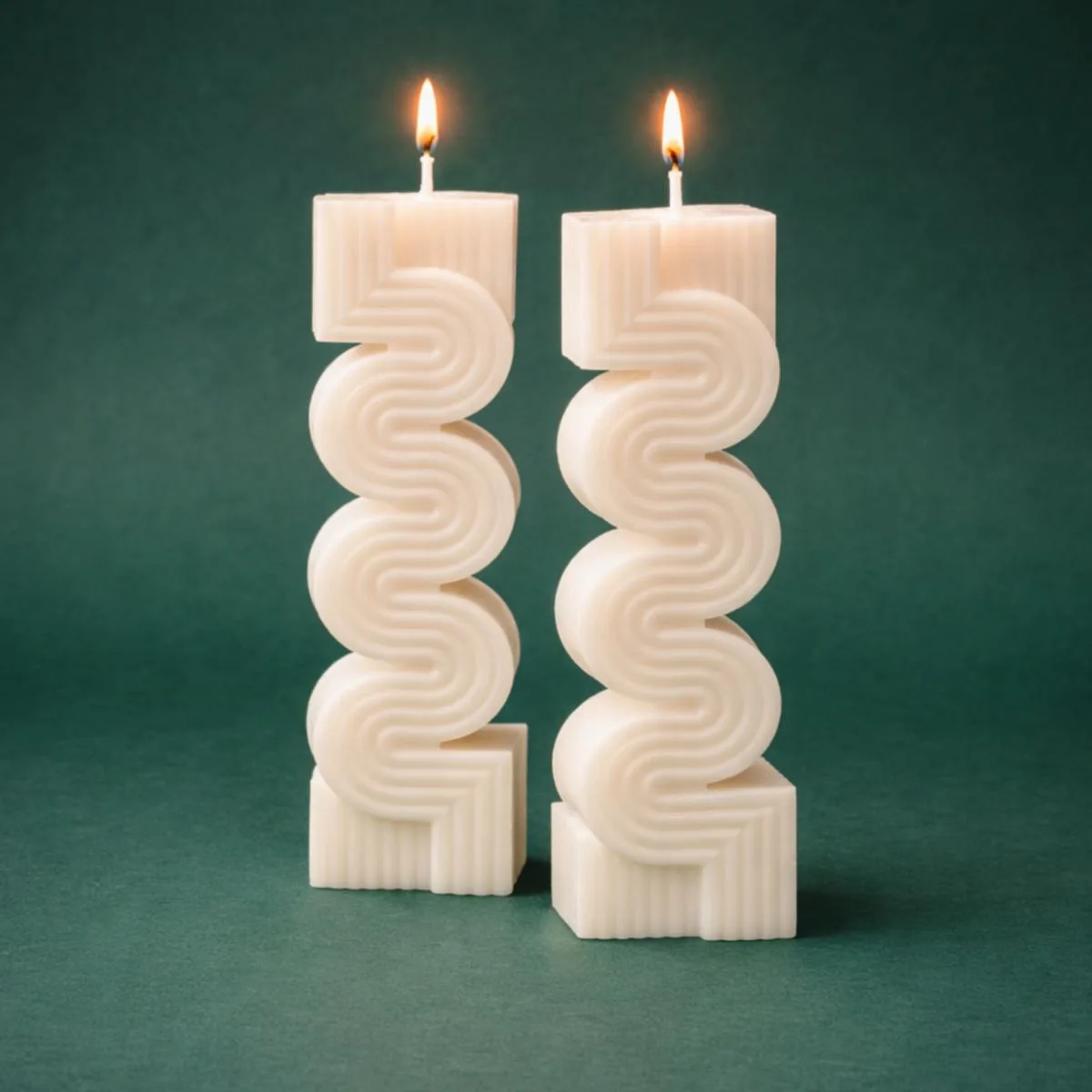 Kerze Deko in 2 Größen und moderne Designkerze