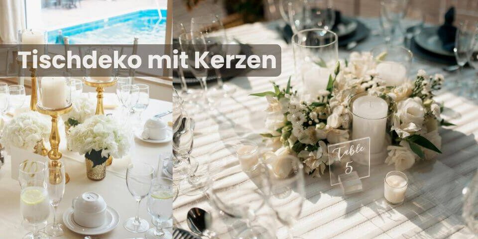Tischdeko mit Kerzen